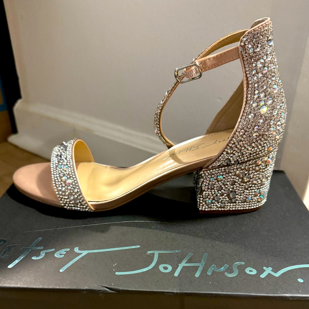 New in box; Betsey Johnson Rhinestone heels